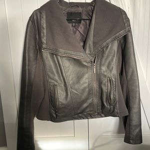 Grey leather jacket